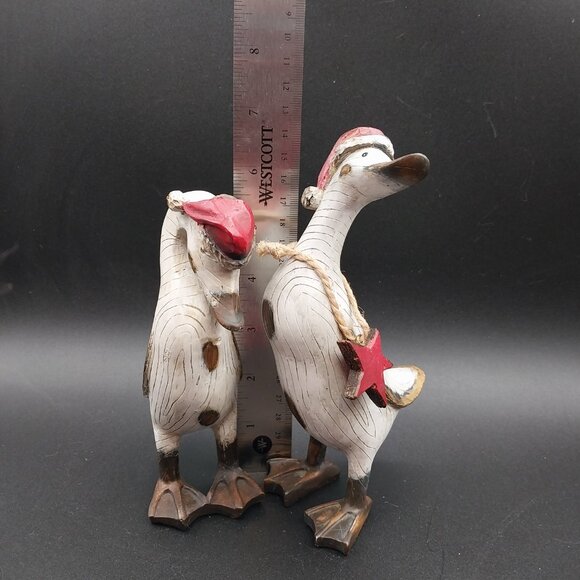 Set of 3 Rustic Tii Christmas Santa ducks - Picture 8 of 11